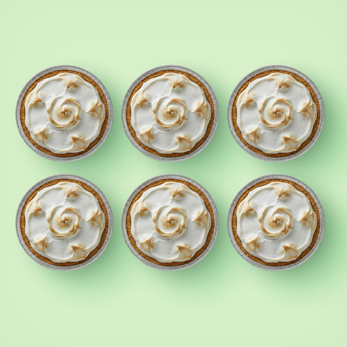 6 Key Lime Pie Minis top down view
